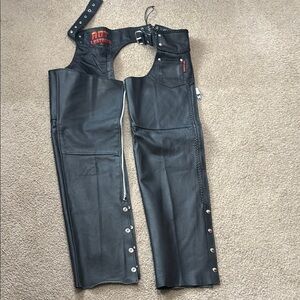 Black Leather Chaps